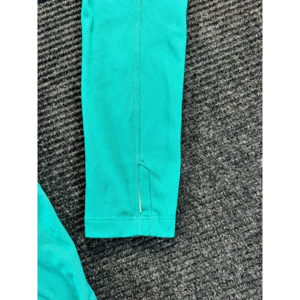 The North Face Top Womens Large Turquoise Half Zip Flashdry Thumbhole Athleisure - Picture 10 of 15